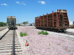 Here's another shot of the load of poles, spotted at Atlantic.