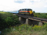 Crossing the little bridge west of Annawan.