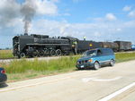 Stopped east of the ethanol plant to change directions, and my trusty chase vehicle.