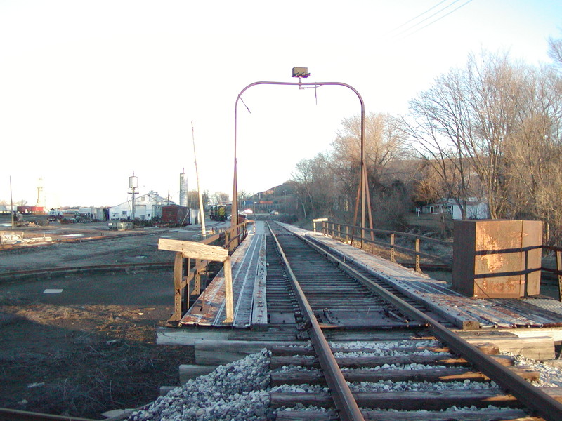 Prototype view of Bluffs turntable and surrounding area, looking north.