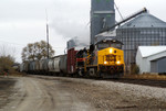 501 and SD38-2 156 slows to make a crew swap at Marengo.