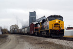 501 and SD38-2 156 slows to make a crew swap at Marengo.