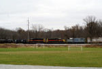 3 400's mid train east of Tiffin.