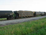 Interesting cars on the BN portion of the train.