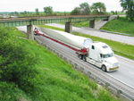 WB windmill blade on I-80 east of Dexter.