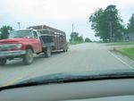 I couldn't quite get the camera ready quick enough to get this classic '66 Farmall ton 4x4 complete with spotlights (probably an old fire truck) at Stuart.  If I hadn't been in hot pursuit of a train I'd have chased this guy down and shaken his hand.