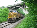 Money shot at Adair.  Yes, I know, it's blurry.  I figured it would be.  Climing up out of this brush and weed infested cut just about did me in.