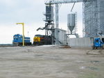 A grain extra is gathering cars at the new Key Coop loadout in Newton yard.