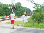 TrainboyAlex and Frank GTS at the N. Star crossing.