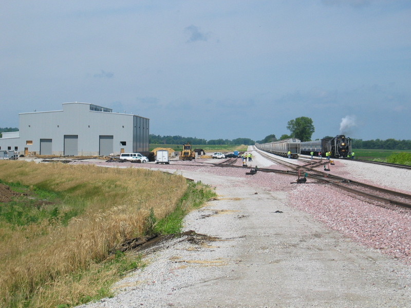 Stopped for servicing at the new roundhouse.