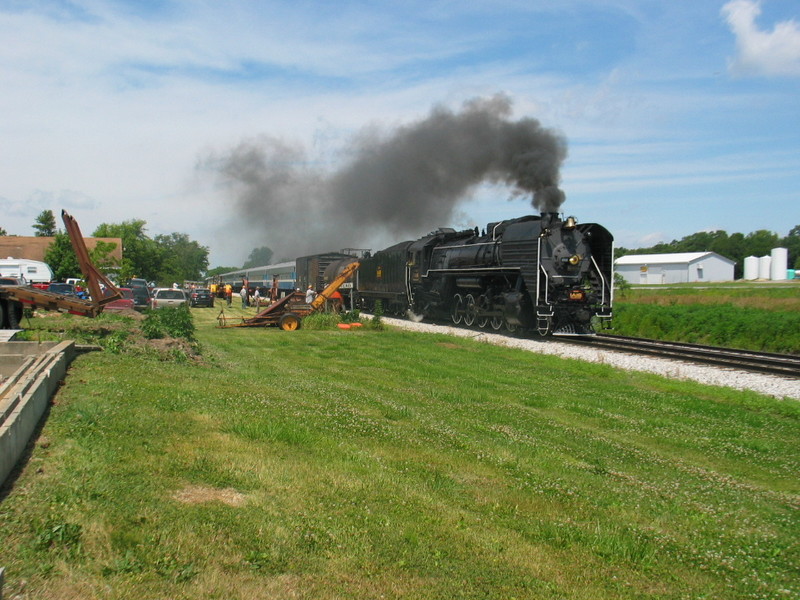 Topping Homestead Hill; the Minneapolis guys had a cornpicker parked in front of the station sign, alas.