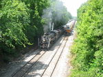 Leaving Iowa City after dropping off the business cars.