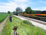 Meeting the WB at the west end of N. Star.  That's my granddaughter Rece in the foreground.