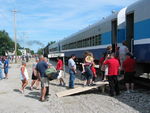 Loading passengers at Durant.