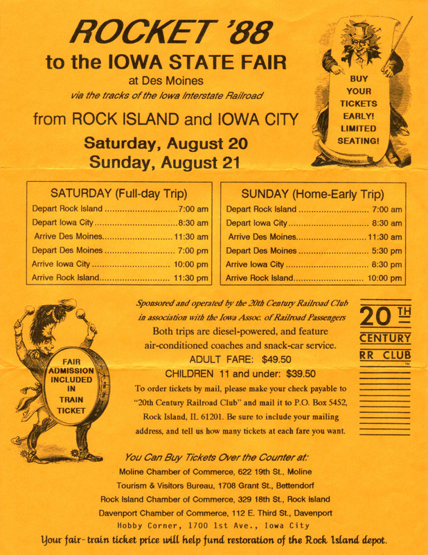 Advertising flyer for the trip