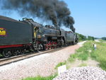 With a new warrant and servicing complete the steam train leaves Yocum.