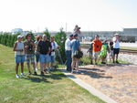 Photo line at West Lib., waiting for the steam freight, July 20, 2011