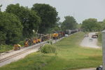 WB passes the tie gang at N. Star siding, June 19, 2013.