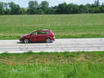 Buddy's chase vehicle west of Ladora.