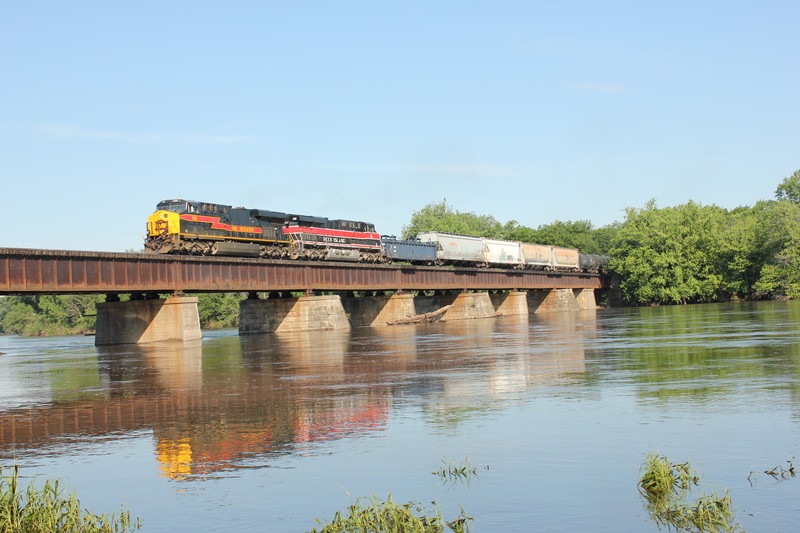 EB crosses the Cedar River, June 20, 2013.