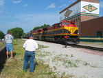 Ray Peacock and the godfather shoot the KCS detour entering IAIS at Taylor St./Mo. Div. Jct., July 21, 2011.
