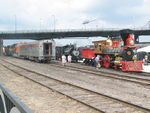 Steam and diesel displays at Train Festival.