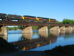 WB crosses the Cedar River, May 18, 2011.