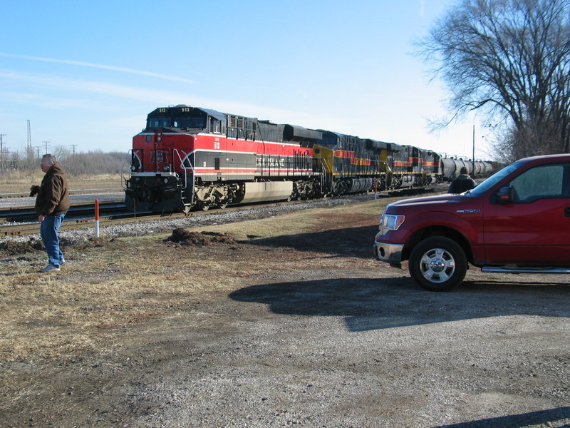 QC Mafia descends on 513 leading the WB, parked at the west end of Silvis.