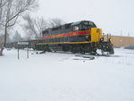 Tie train arrives at Stockton to unload ties, Feb. 27, 2013.