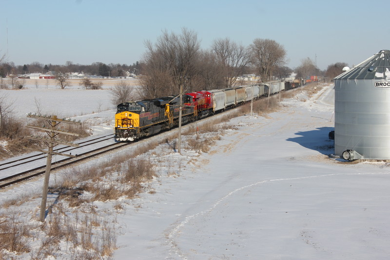 1st trip west on IAIS, on the WB at Wilton, Feb. 27, 2015.