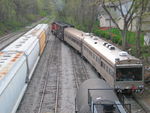 Departing Iowa City yard eastward.