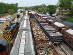 With both the CR job and WB in town the yard was pretty full.  Sitting there on 1 track looks like yesterday's Wilton Local.