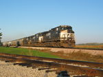Latest NS train is eastbound at Twin States, Sept. 28, 2012.