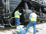 Uh oh, this doesn't look good.  Bushing trouble on the left side valve spindle necessitates some seat of the pants repair at Mitchellville after the second trip.