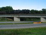 I generally try to not be too proficient in the art of profanity, but this is what the guys on Trainorders call getting cloudf**ked, at the Hwy 14 overpass in Newton.  Since I screwed up the composition too, I was glad we'd have another chance for this shot.