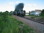 Another one of those pesky clouds didn't ruin this shot, but didn't do us any favors either.  The video here is really nice though; with the train on the middle of Mitchellville Hill the stack was making some nice noise.