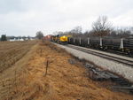 EB meets the rail train at the west end of N. Star siding, Jan. 29, 2013.