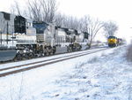 With the westbound quickly approaching I could see that the meet shot was going to be crummy; the darn cloud didn't  help matters either!