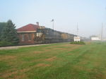 EB BN detour with NS power at Wilton, July 31, 2011.