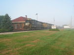 EB BN detour with NS power at Wilton, July 31, 2011.