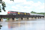 EB crosses a swollen Cedar River at Moscow, July 3, 2014.