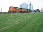 Well naturally I had to get this guy again; unfortunately a cloud covered the sun just as the train approached the east end of Durant.