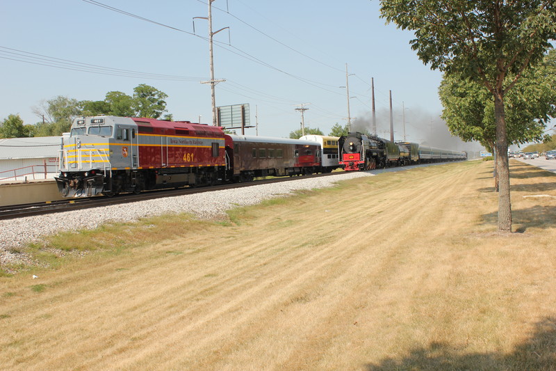 Passing the Hawkeye Express.