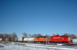 The Great Western in Fort Collins, CO, on Friday, 2-Feb-2007, picking up IAIS 600 and 603.  The two came in on the UP local, and will now go south to Loveland on the GWR.