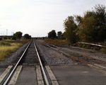 Nathan Holmes photo looking west from Linn St., with the Stock Track on the far right, 10/2/1999.