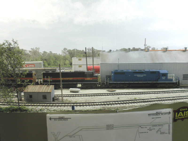 Looking west at the runaround track.  This has always been a favorite angle from which to shoot the prototype scene, standing in the employee parking lot that overlooks the enginehouse, so it's fun to finally be able to recreate those memories.