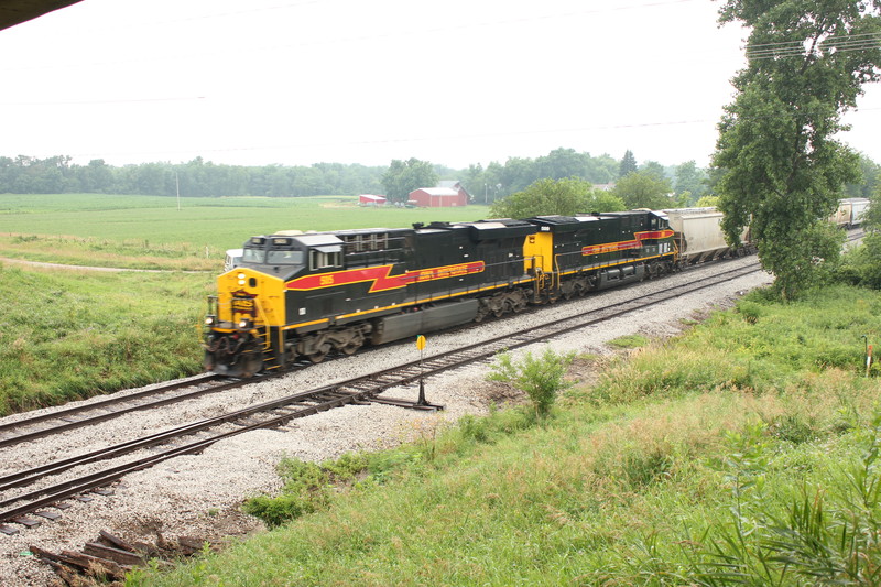 EB approaches the Wilton overpass, July 9, 2013.