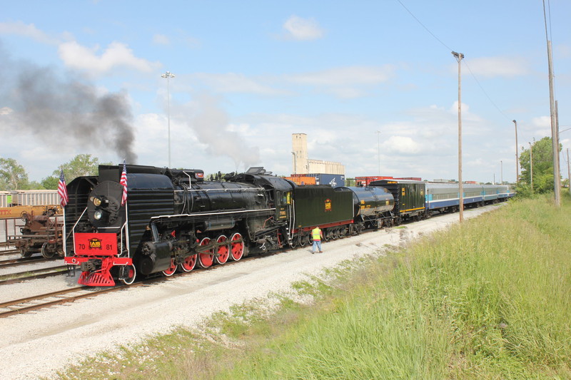 The train is together and ready to head east as soon as the yard crew gets the WB road freight out of the way.