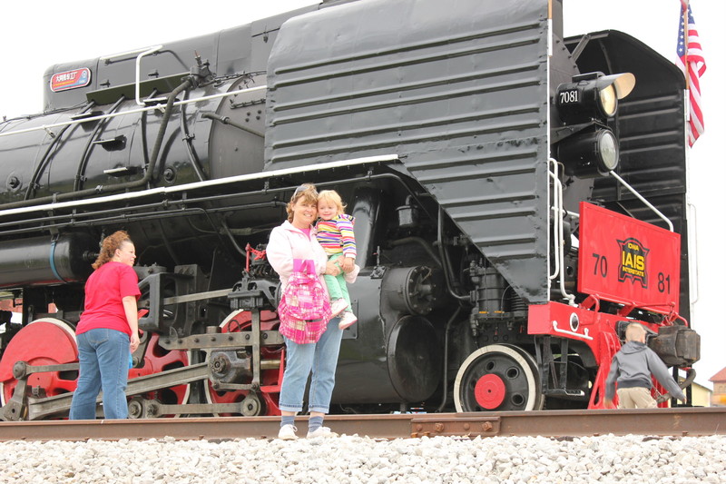 Grandma and Claire are excited to see the steamer!