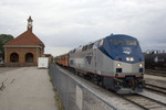 The Amtrak special passes eastbound in front of the ex-RI depot in Rock Island, IL on 13-May-2007.